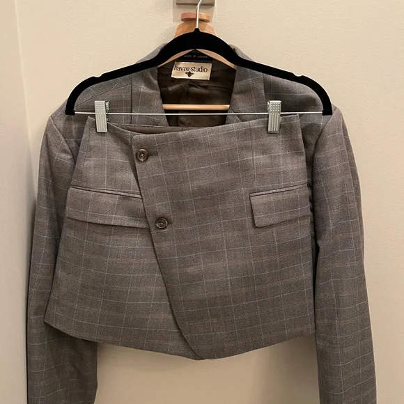 Havre Studio vintage skirt set in pale grey - Picture 6 of 10